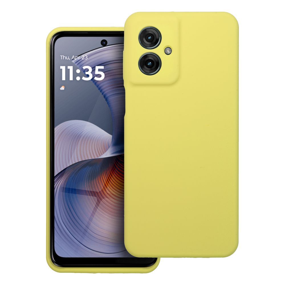 Silikoninis dėklas 2mm MOTOROLA G55 5G citrininė
