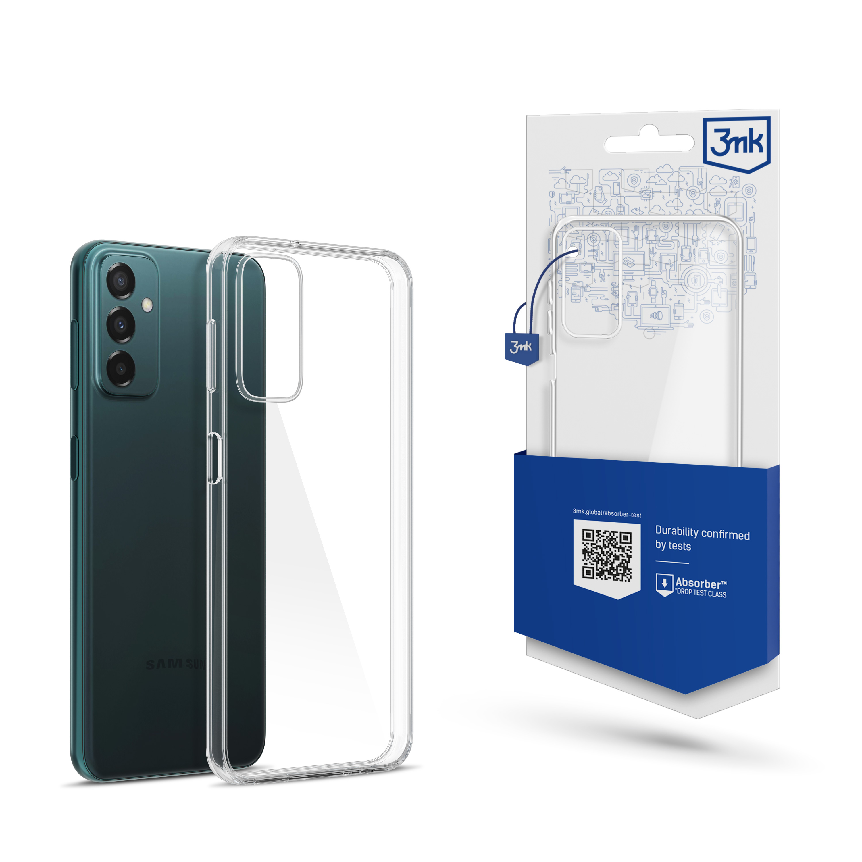 3mk permatomas dėklas telefonui Samsung Galaxy M23 5G - skaidrus