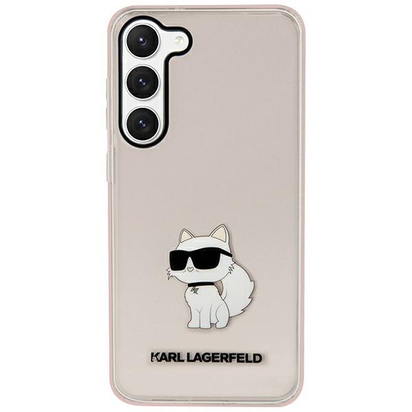 Karl Lagerfeld KLHCS23SHNCHTCP S23 S911 розовый/розовый жёсткий чехол Ikonik Choupette