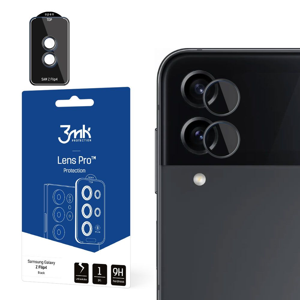 3mk Lens Protection Pro kameros dangtelis Samsung Galaxy Z Flip 4 - juodas