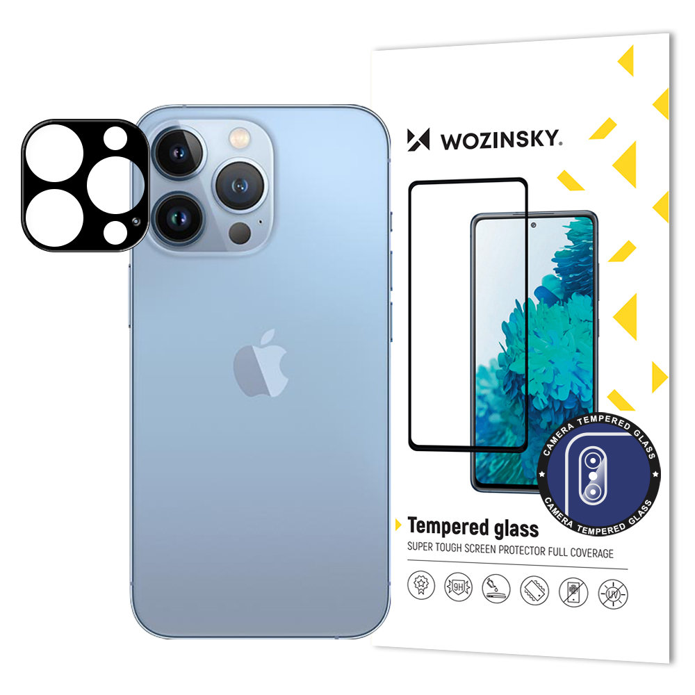 Wozinsky Full Camera Glass 9H grūdintas kameros stiklas iPhone 15 Pro - juodas