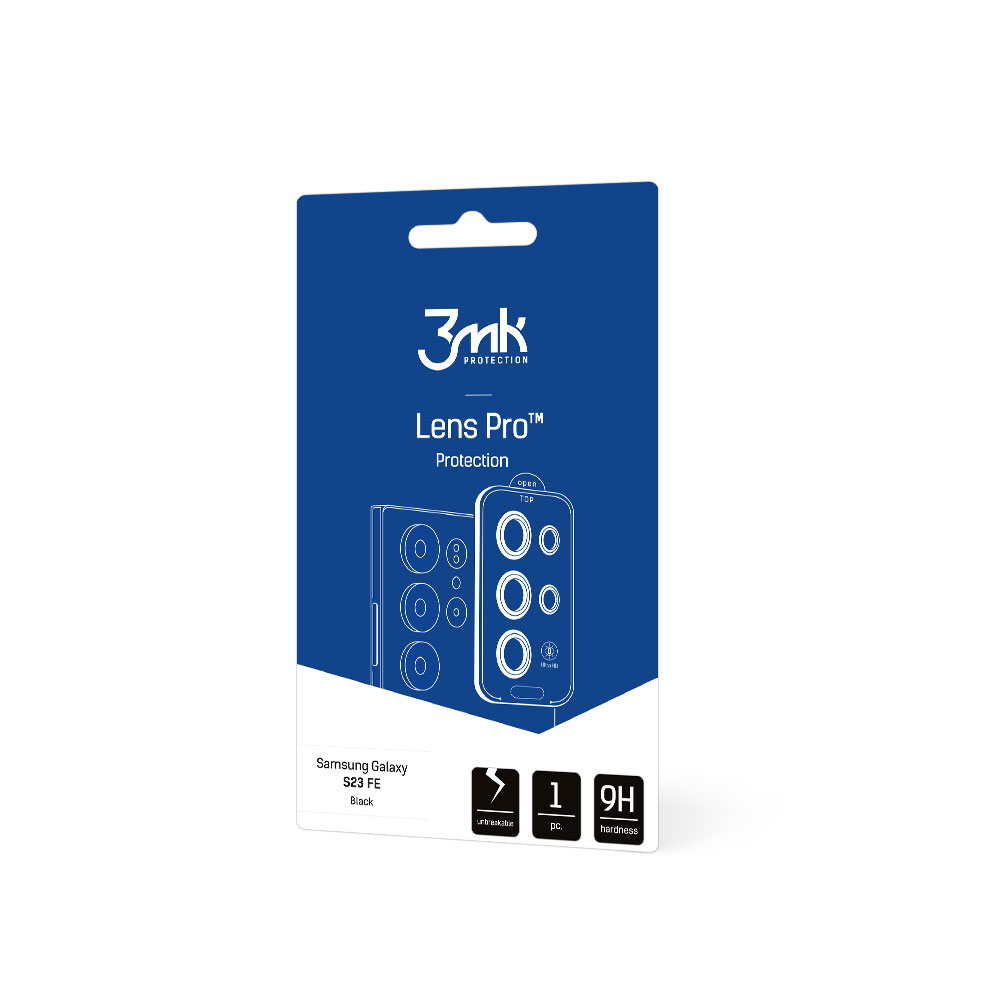 Samsung Galaxy S23 FE - 3mk objektyvo apsauga Pro juoda