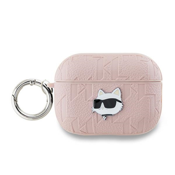 Karl Lagerfeld Monogram Choupette Head dėklas AirPods Pro 2 - rožinis