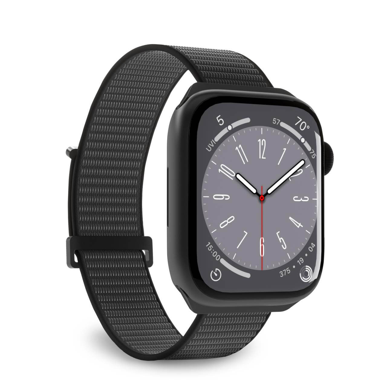 Спортивный нейлоновый ремешок Puro для Apple Watch 42 / 44 / 45 / 49 мм - черный