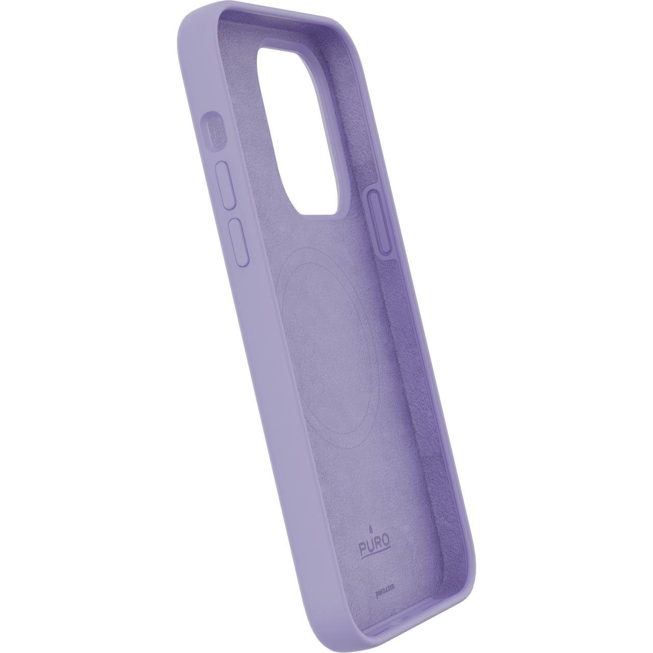 Puro Icon Mag MagSafe silikoninis dėklas telefonui iPhone 14 Pro - levandinis
