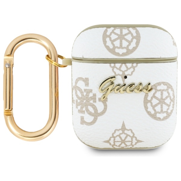Guess GUA2PG4GPH AirPods 1/2 dėklas baltas 4G Hook