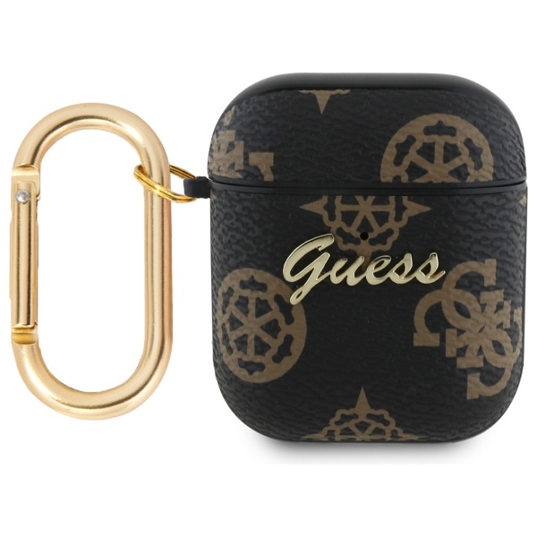 Guess GUA2PG4GPK AirPods 1/2 dėklas juodas 4G Hook