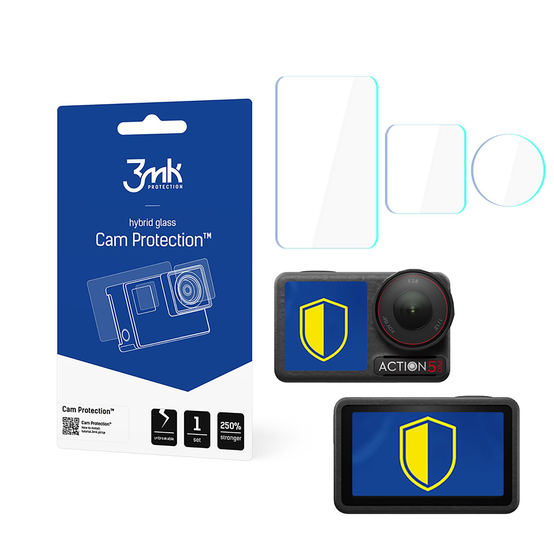 3mk Cam Protection Stiklas DJI Osmo Action 5 Pro