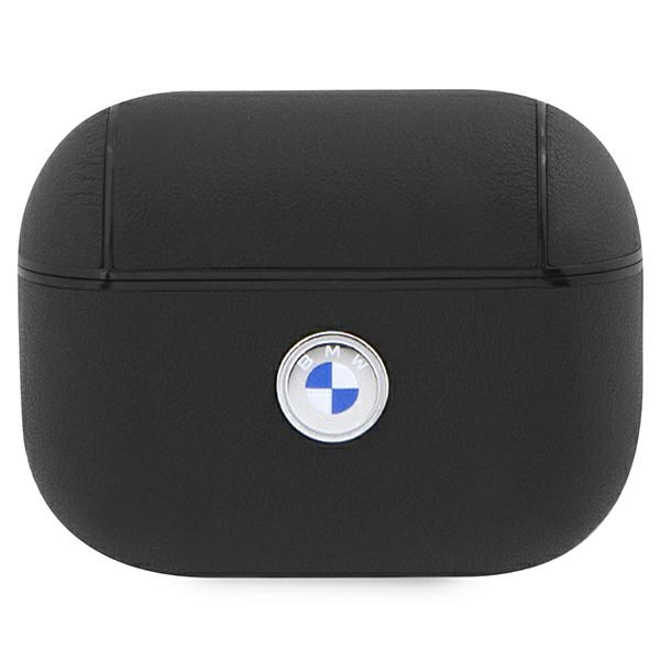 BMW BMAP2SSLBK AirPods Pro 2 (2022/2023) чехол чёрный/чёрный натуральная кожа Silver Logo