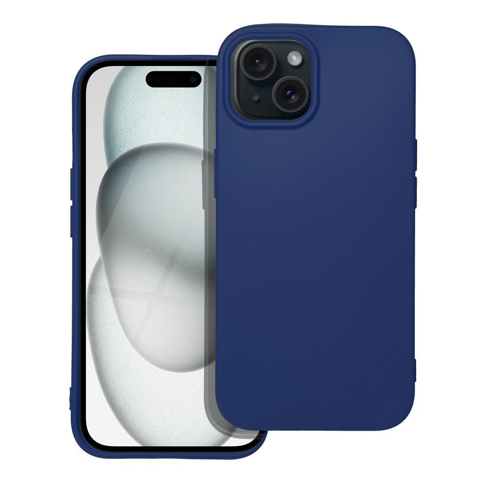 Soft чехол для iPhone 15 тёмно-синий