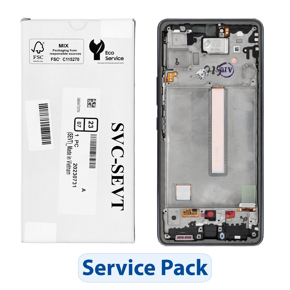 ServicePack LCD ekranas SAMSUNG A53 5G A536B GH82-28024A juodas