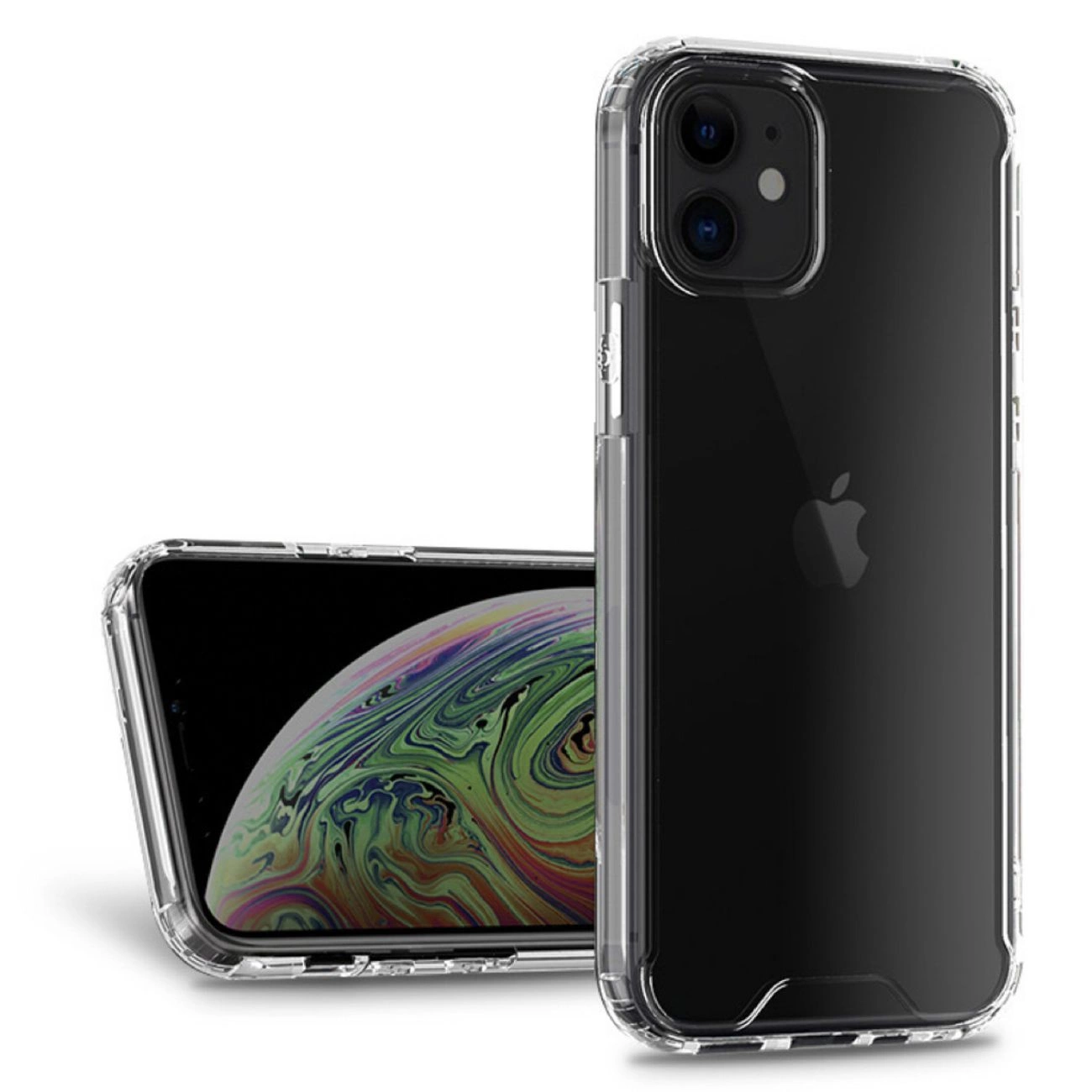 Skaidrus kampu dėklas Samsung Galaxy S25 Edge telefonui – permatomas