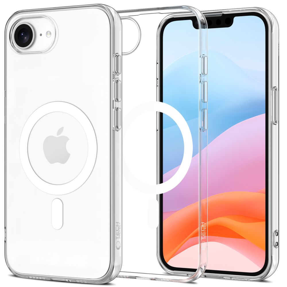 Tech-Protect FlexAir MagSafe iPhone 16e dėklas - skaidrus