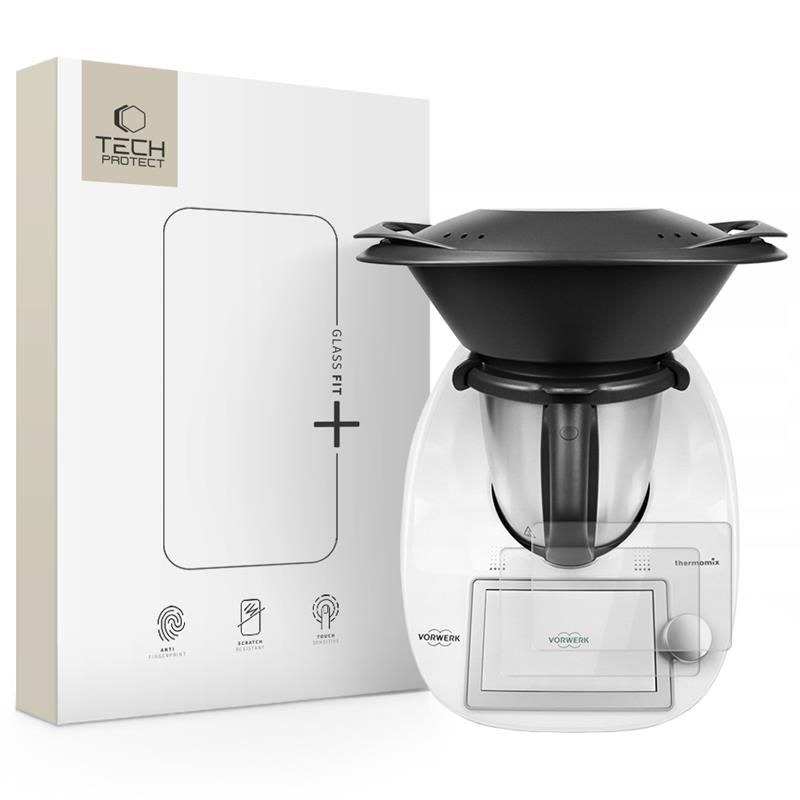 Tech-Protect Glass Fit+ 2 dalių grūdinto stiklo rinkinys Thermomix TM6 - skaidrus