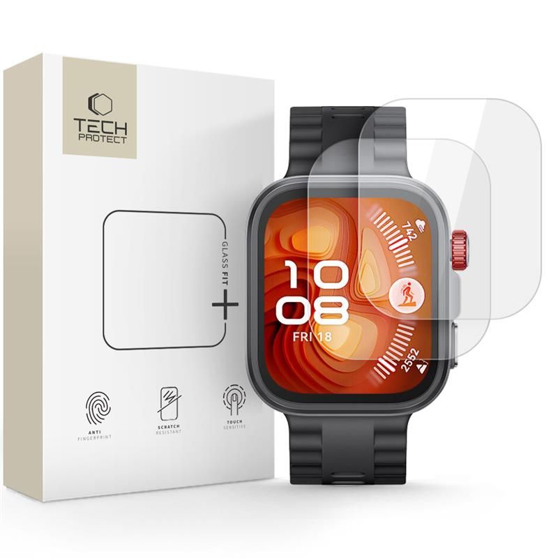 Tech-Protect Glass Fit+ закалённое стекло 2 шт. для Huawei Watch Fit 4 Pro - прозрачный