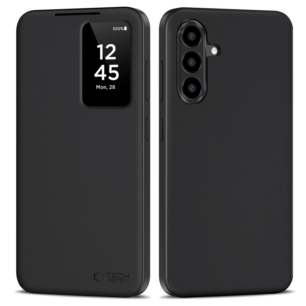 Tech-Protect Smart Wallet dėklas Samsung Galaxy A56 5G - matinė juoda