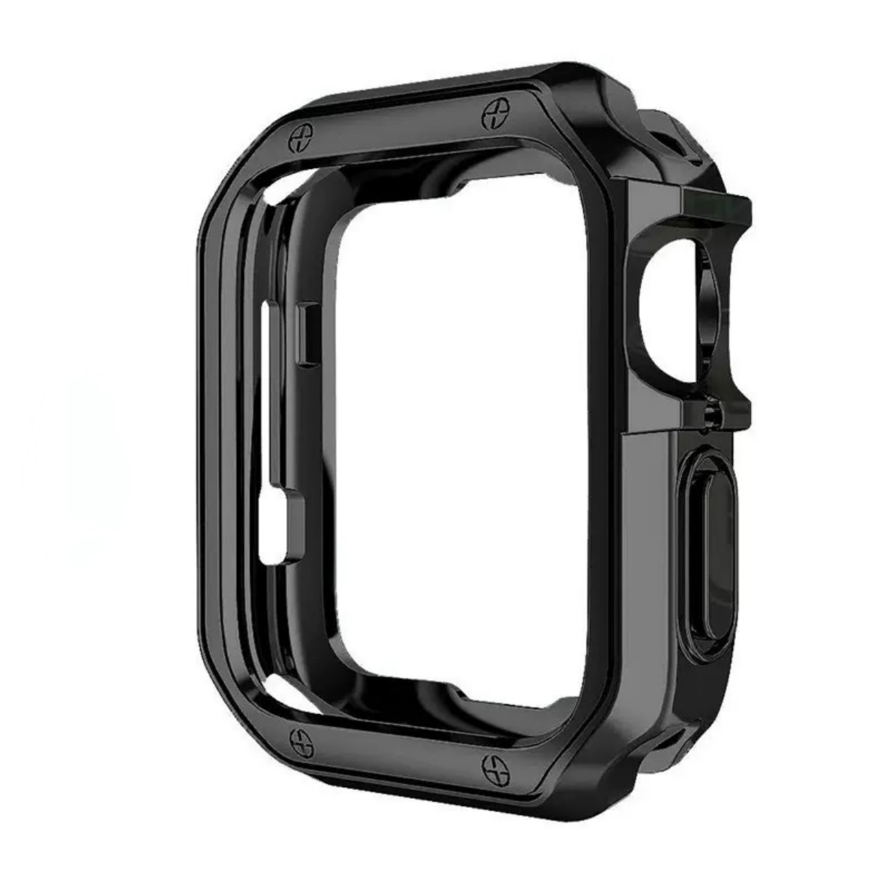 Minkštas tvirtas dėklas laikrodžiui Apple Watch 41 mm (Series 7/8/9) - juodas