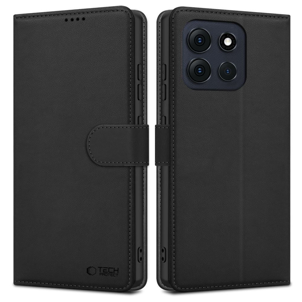 Tech-Protect Wallet dėklas Motorola Moto G56 5G - juodas