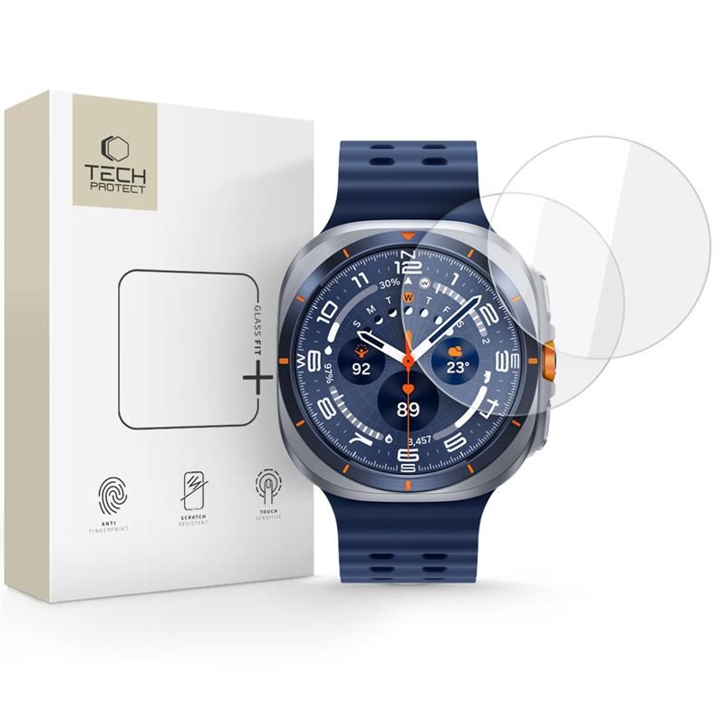 Tech-Protect Glass Fit+ закалённое стекло 2 шт. для Samsung Galaxy Watch Ultra 47 mm - прозрачное