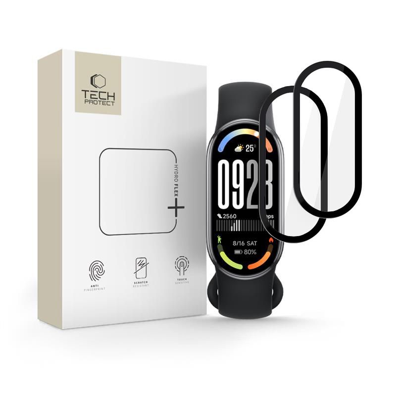 Tech-Protect Glass Flex+ rinkinys hibridinis stiklas Xiaomi Smart Band 10 / 10 NFC - juodas