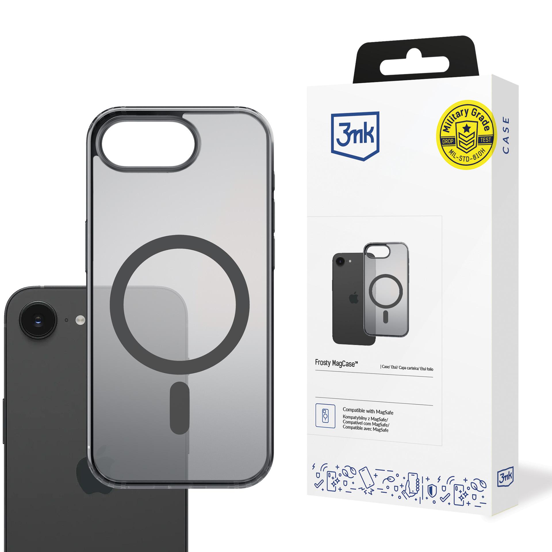 3mk Frosty Magnetinis dėklas telefonui iPhone 16E - juodas