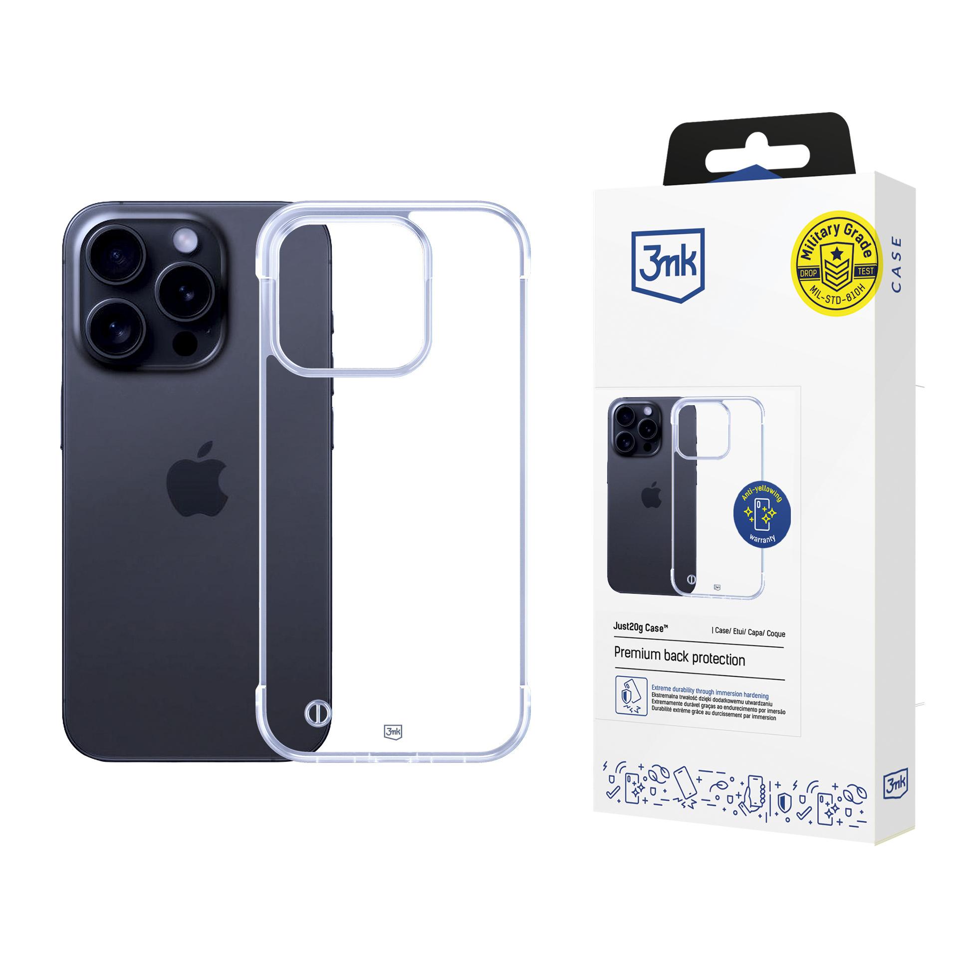 3mk Just20g skaidrus dėklas telefonui Apple iPhone 13 Pro Max - permatomas