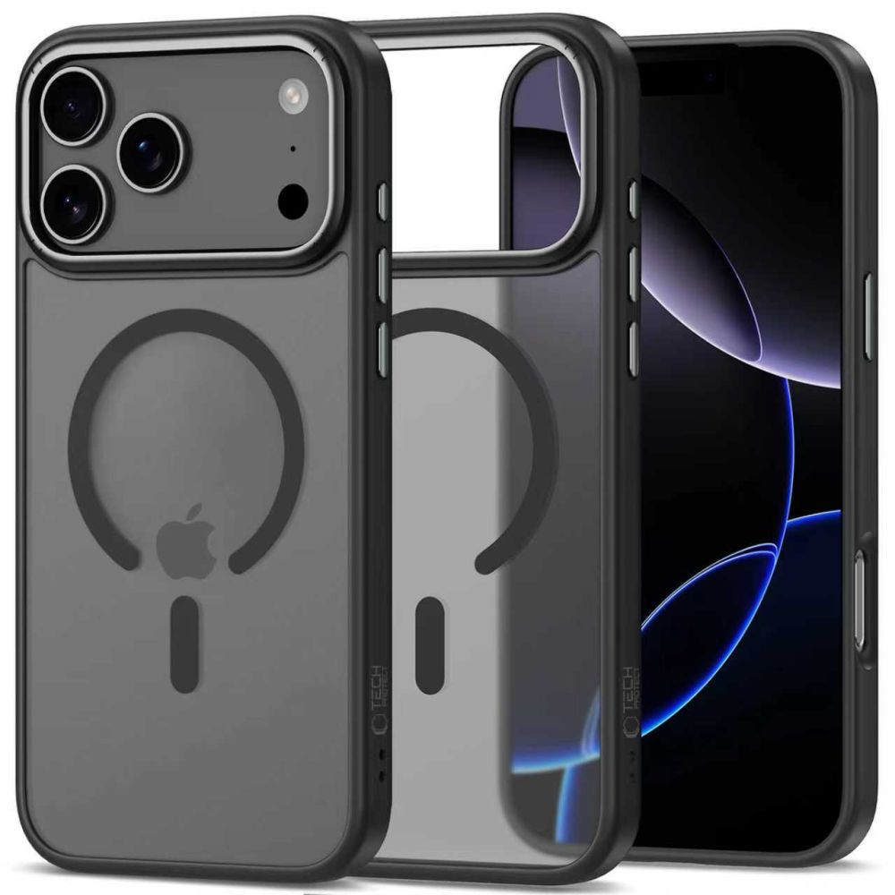 Tech-Protect MagEdge MagSafe dėklas telefonui iPhone 17 Pro Max - matinė juoda