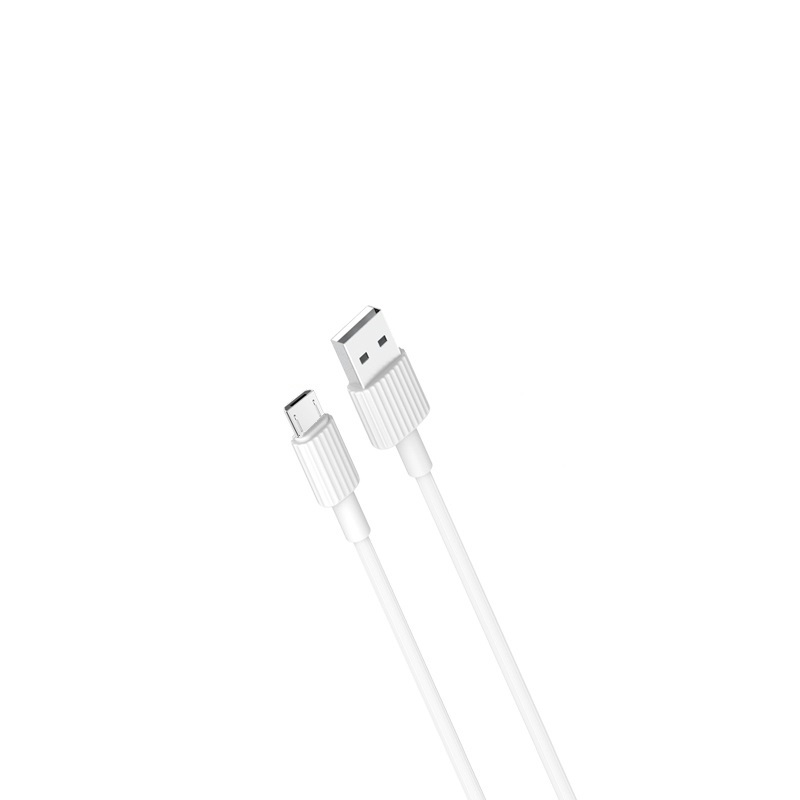 XO kabelis NB156 USB - microUSB 1,0 m 2,4A baltas