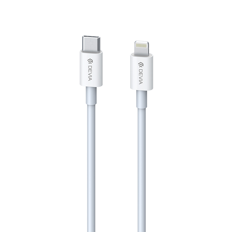 Devia kabelis Smart EC146 PD USB-C - Lightning 20W 3A baltas