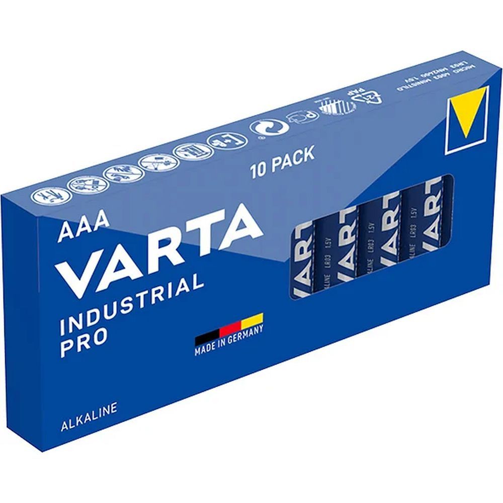 Щелочная батарейка VARTA R3 (AAA) Industrial Pro 10 шт.