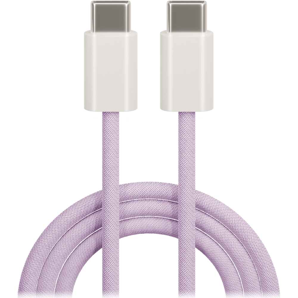 Maxlife MXUC-06 кабель USB-C - USB-C 1,0 m 20W фиолетовый нейлон