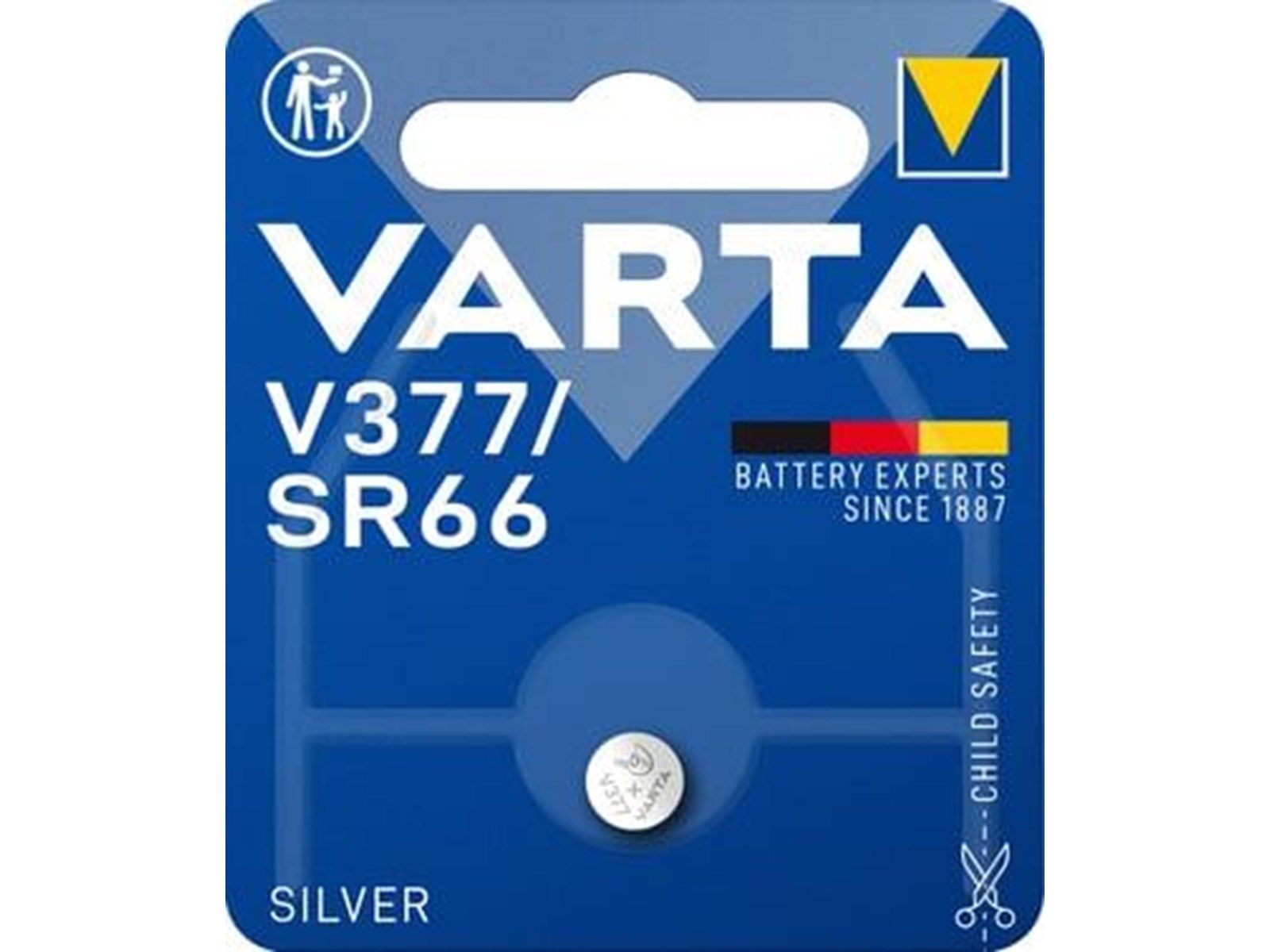 Серебряная батарейка VARTA V377 / SR66 24mAh 1,55V 1 шт.