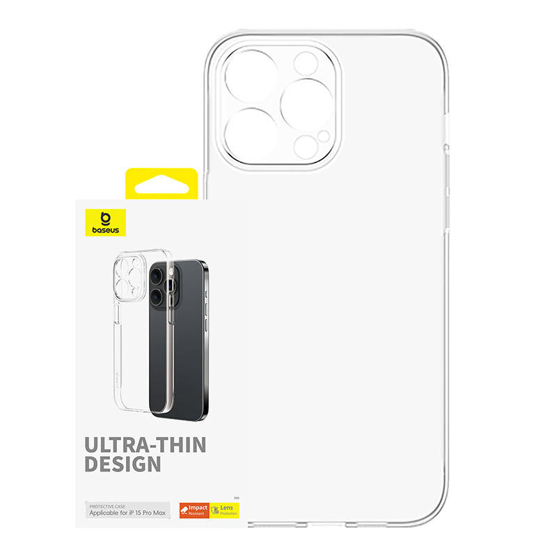 Dėklas telefonui iPhone 15 ProMax Baseus OS-Lucent serija (skaidrus)