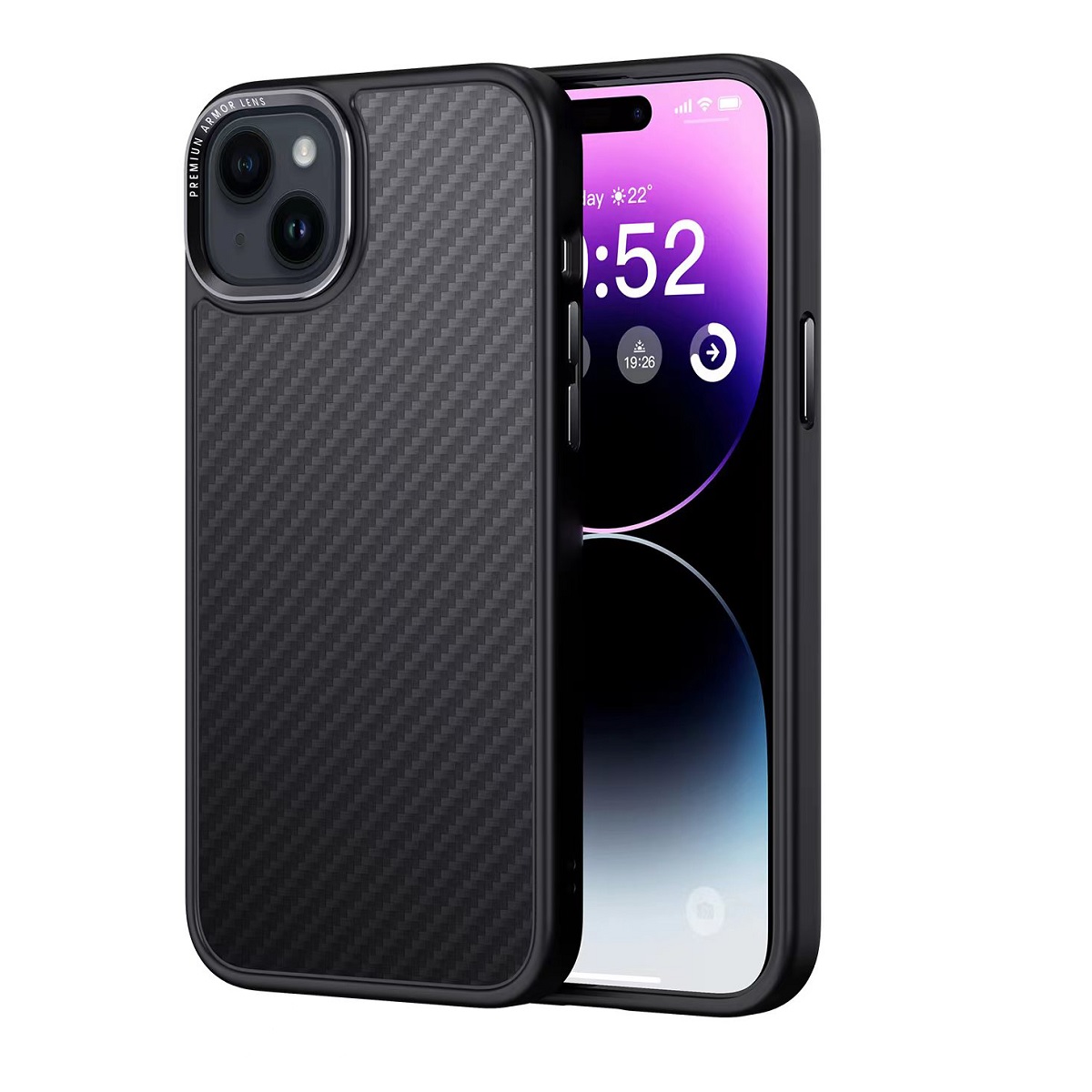 Comma dėklas Kevlar Mag iPhone 15 juodas