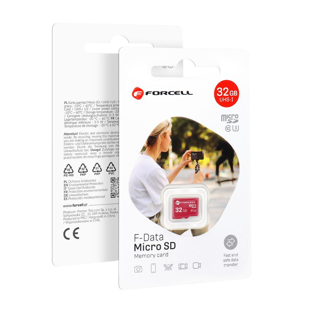 FORCELL F-DATA atminties kortelė 32GB UHS-I U3 10 klasė