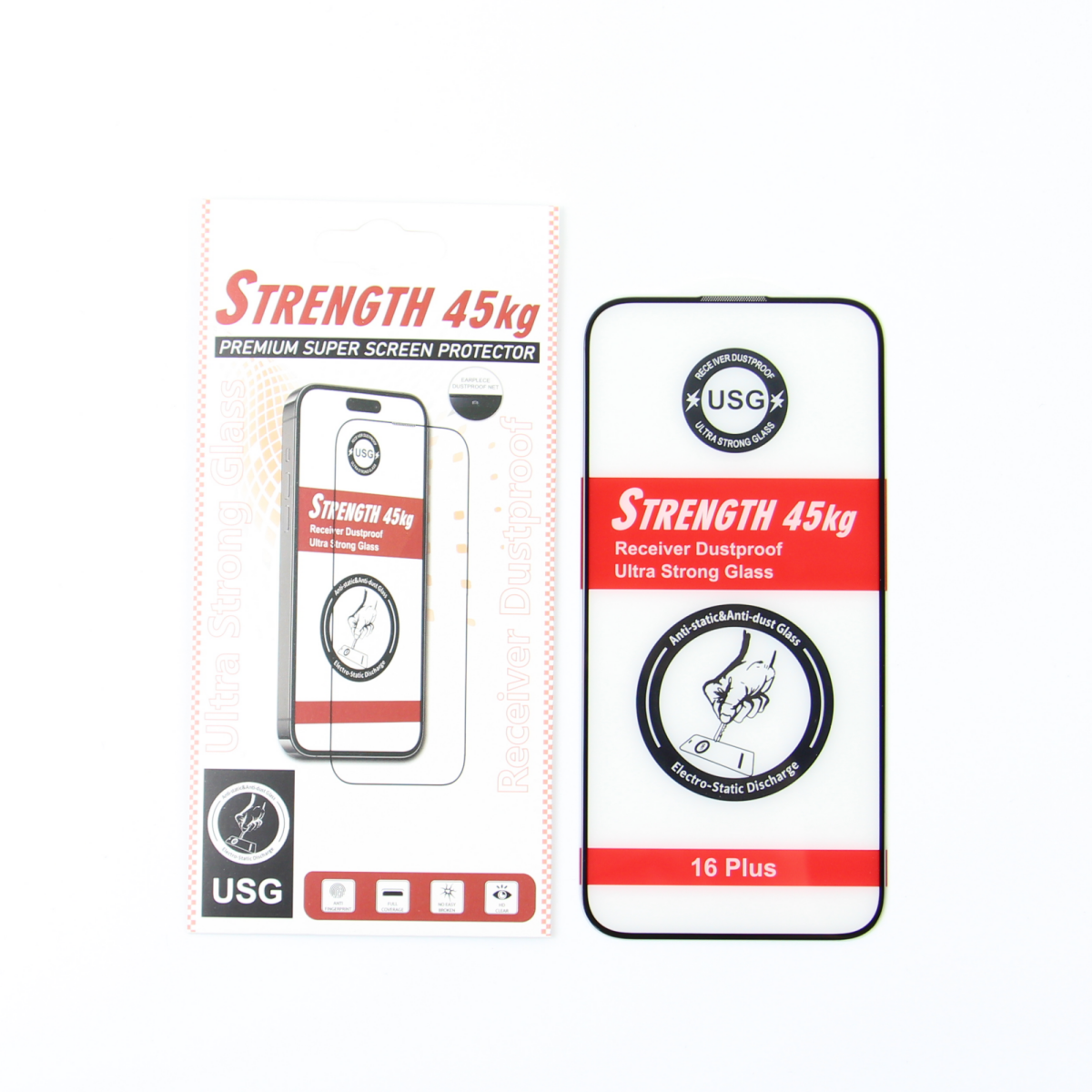 Ultra Strong 9H grūdintas stiklas (45 kg apsauga) iPhone 16 Pro / 17