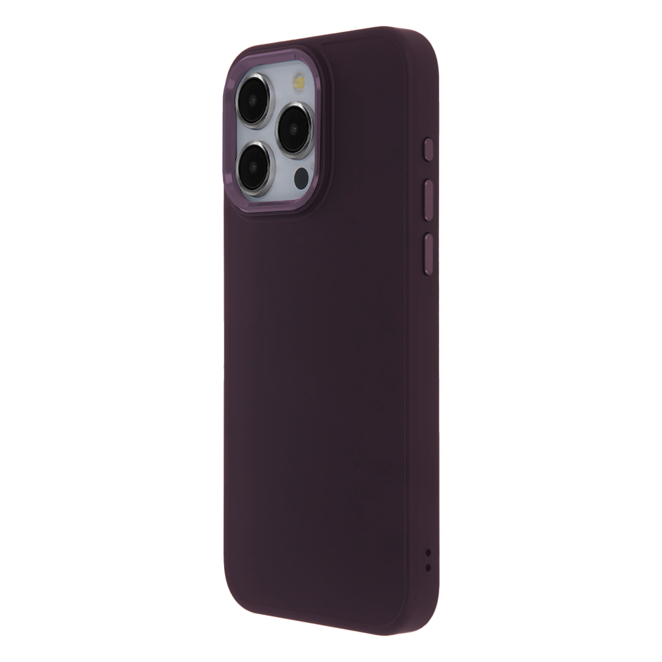 Satino elegantiškas bordo spalvos dėklas iPhone 15 Pro 6,1