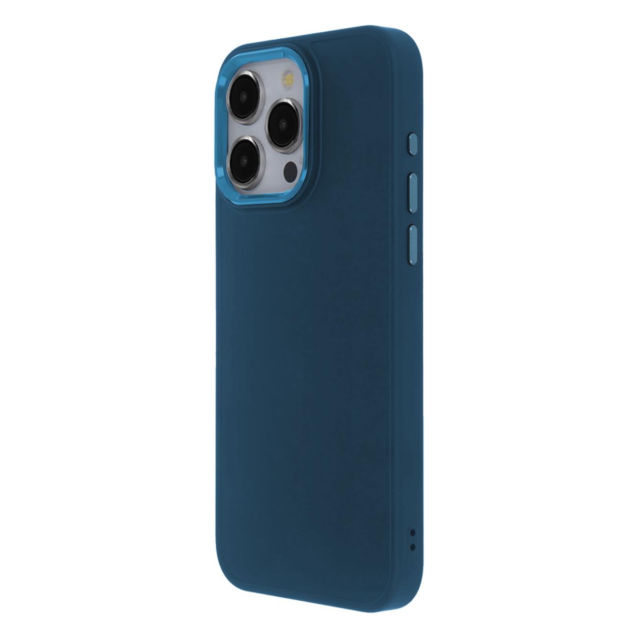 Dėklas telefonui Satino elegantiškas tamsiai mėlynas iPhone 15 Pro 6,1