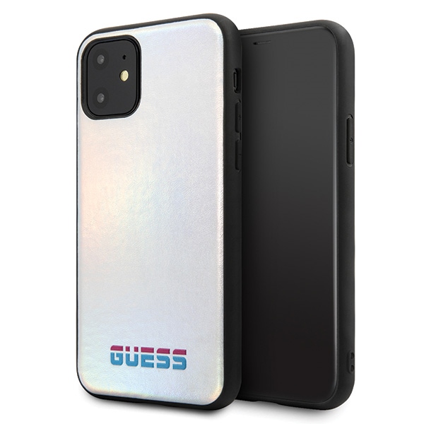 Guess GUHCN65BLD iPhone 11 Pro Max серебряный/серебряный жёсткий чехол Iridescent