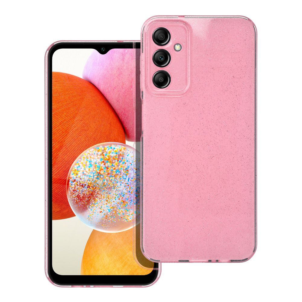 Skaidrus dėklas 2 mm Blink Samsung A14 5G / A14 4G rožinis