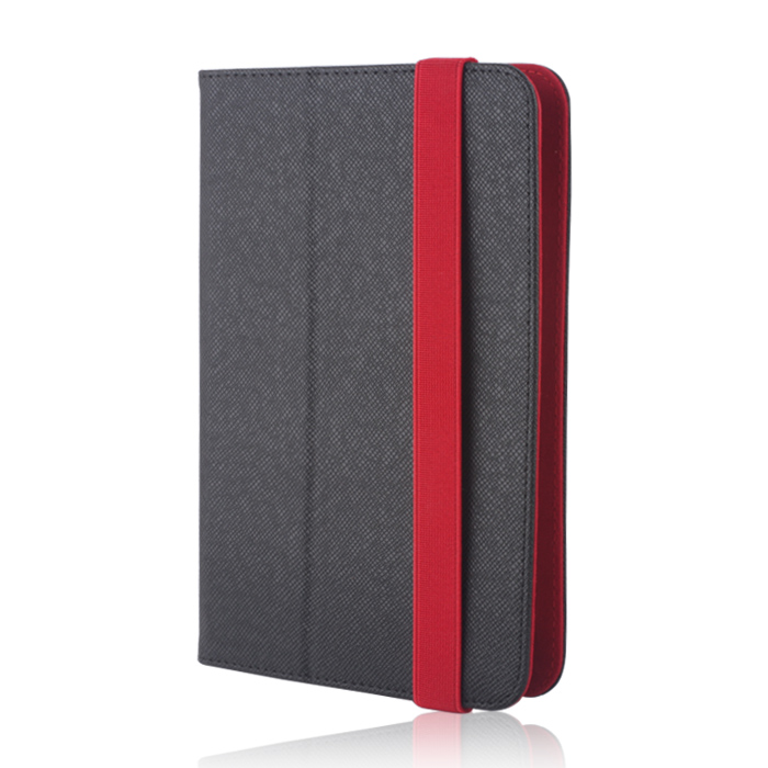 Universalus dėklas ORBI planšetiniam kompiuteriui 9-11''(L27 x W20 cm) juoda-raudona