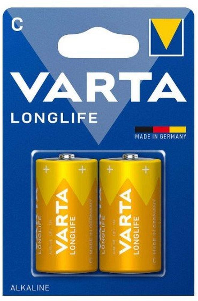 Щелочная батарейка VARTA R14 (Type C) Longlife 2 шт.