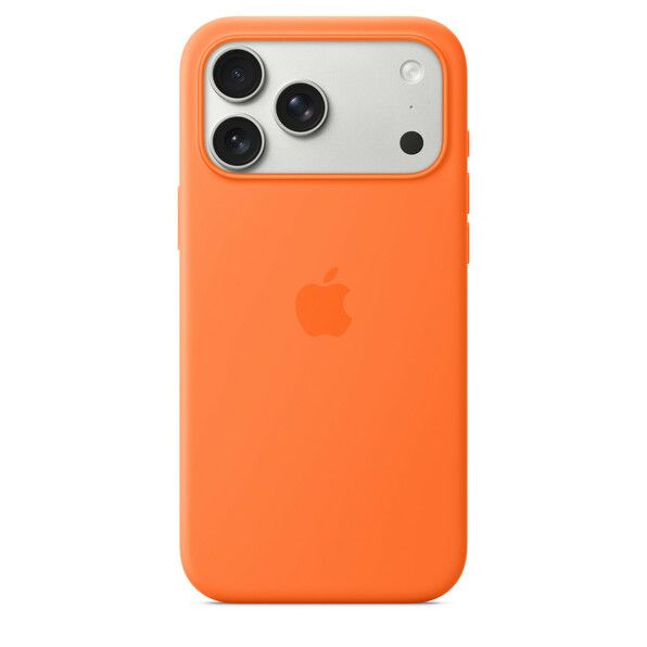 iPhone 17 Pro Max silikoninis dėklas su MagSafe – oranžinė