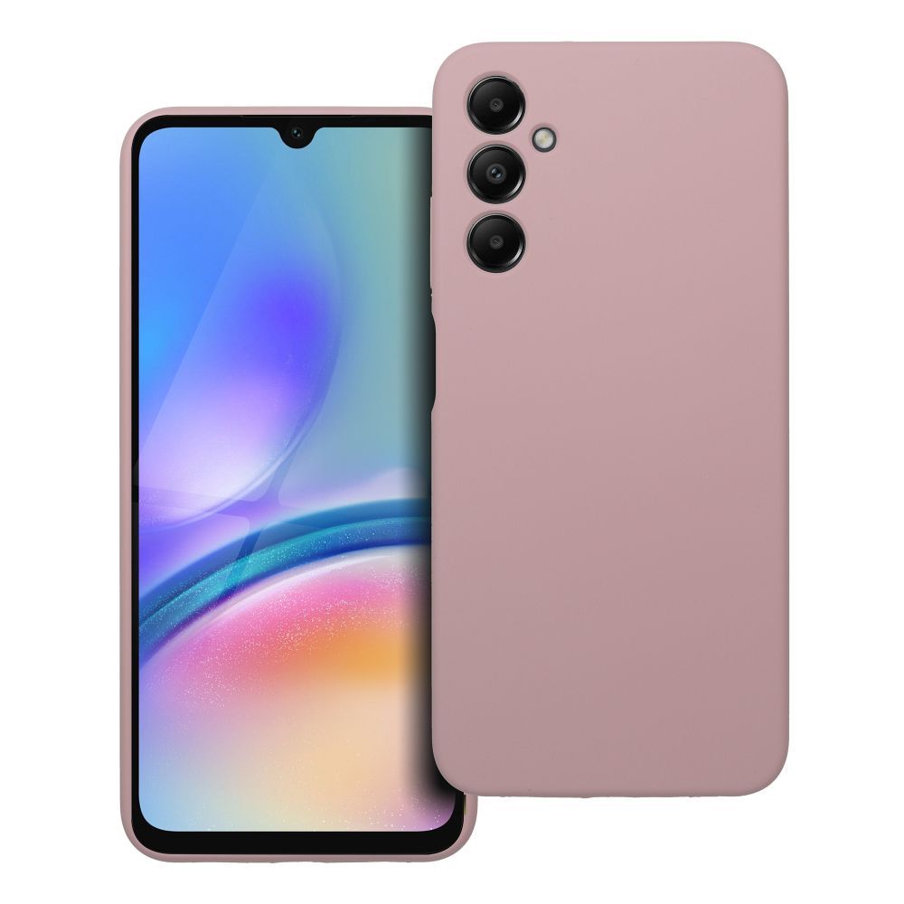 Silikoninis 2mm dėklas telefonui SAMSUNG A05S smėlio rožinis