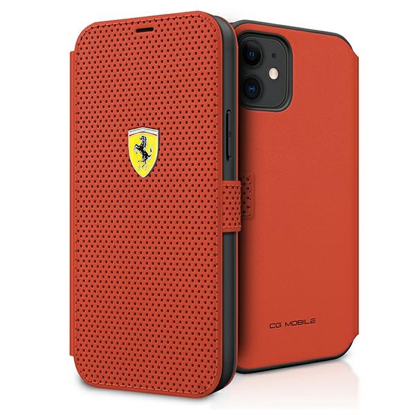 Ferrari FESPEFLBKP12SRE iPhone 12 mini 5.4" red/red book On Track Perforated