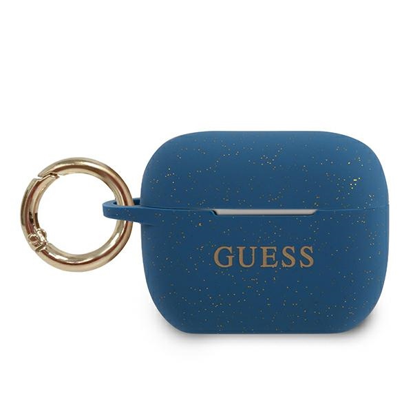 Guess GUACAPSILGLBL AirPods Pro чехол синий/синий Silicone Glitter