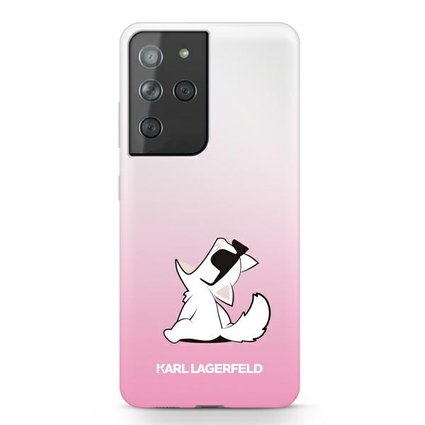 Karl Lagerfeld Choupette Fun чехол для Samsung Galaxy S21 Ultra - розовый