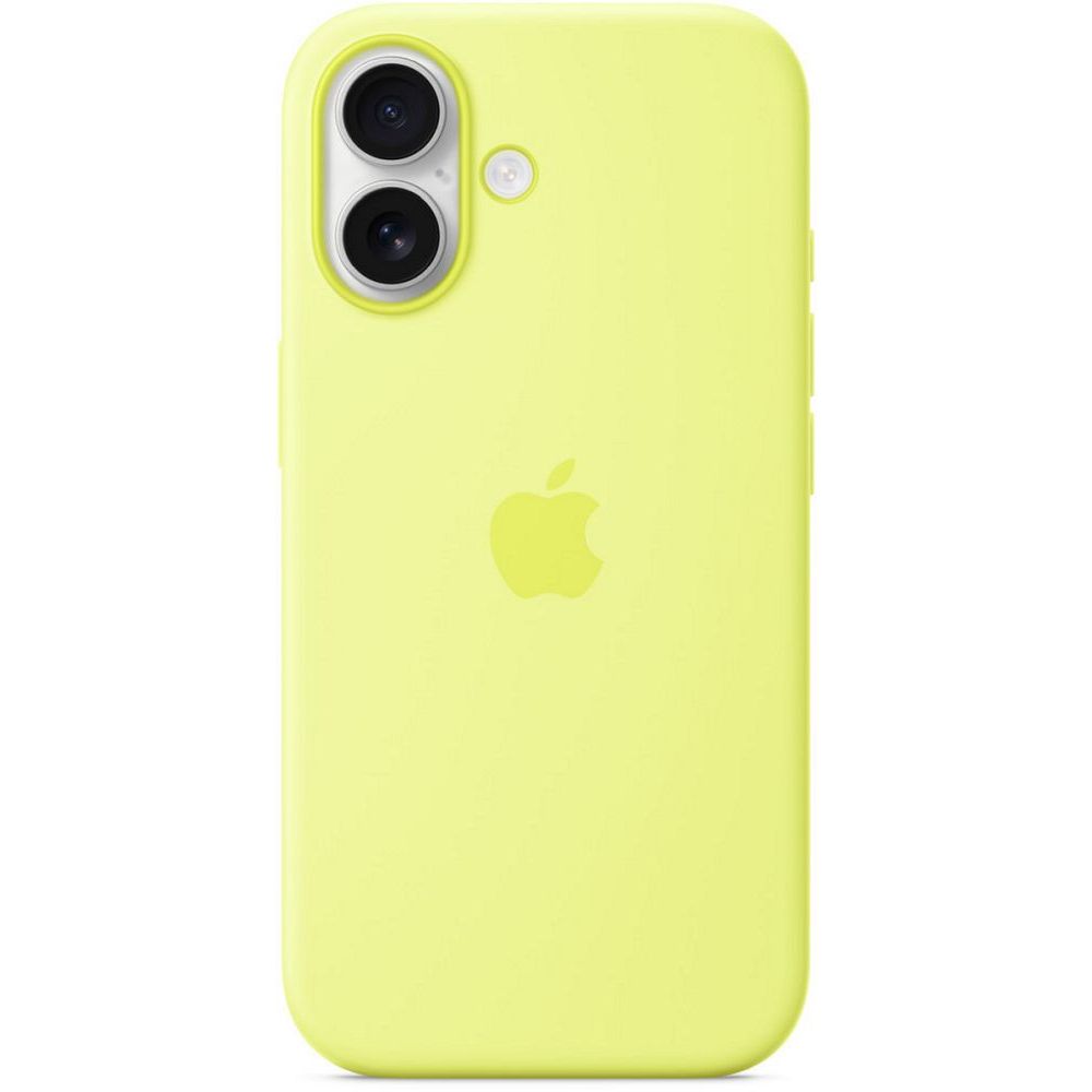 iPhone 17 silikoninis dėklas su MagSafe - neoninė geltona