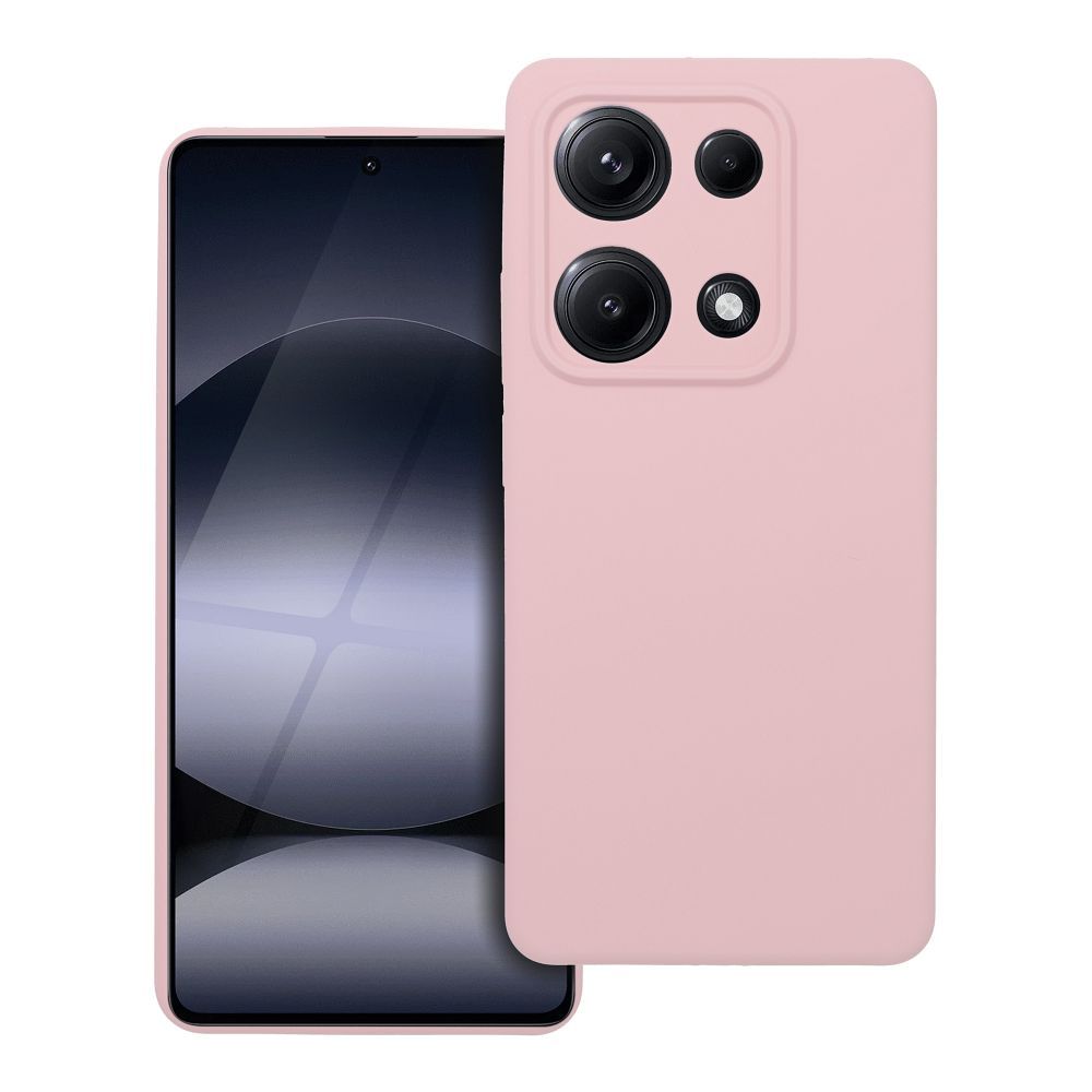 Чехол для Xiaomi Redmi Note 14S Silicone 2mm пудрово-розовый