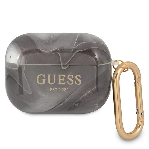 Guess GUAPUNMK чехол AirPods Pro чёрный/чёрный Marble Collection